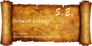 Schmid Enikő névjegykártya